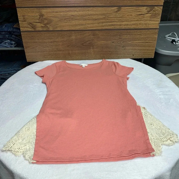 LC Lauren Conrad peach/cream size small top - Picture 7 of 7